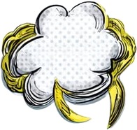 a white cloud with yellow ribbon around it.jpg